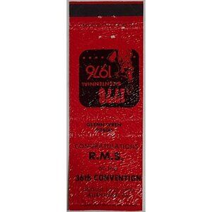 Vintage Matchbook Cover RMS 36th Convention 1976 Allentown PA Bicentennial Red